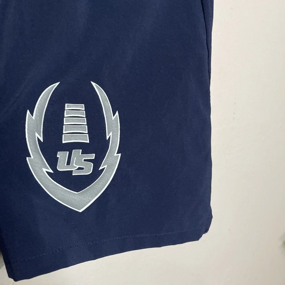Nike Dri-FIT US Football Training Short Men's L Navy Blue White Gray NWT Flaw